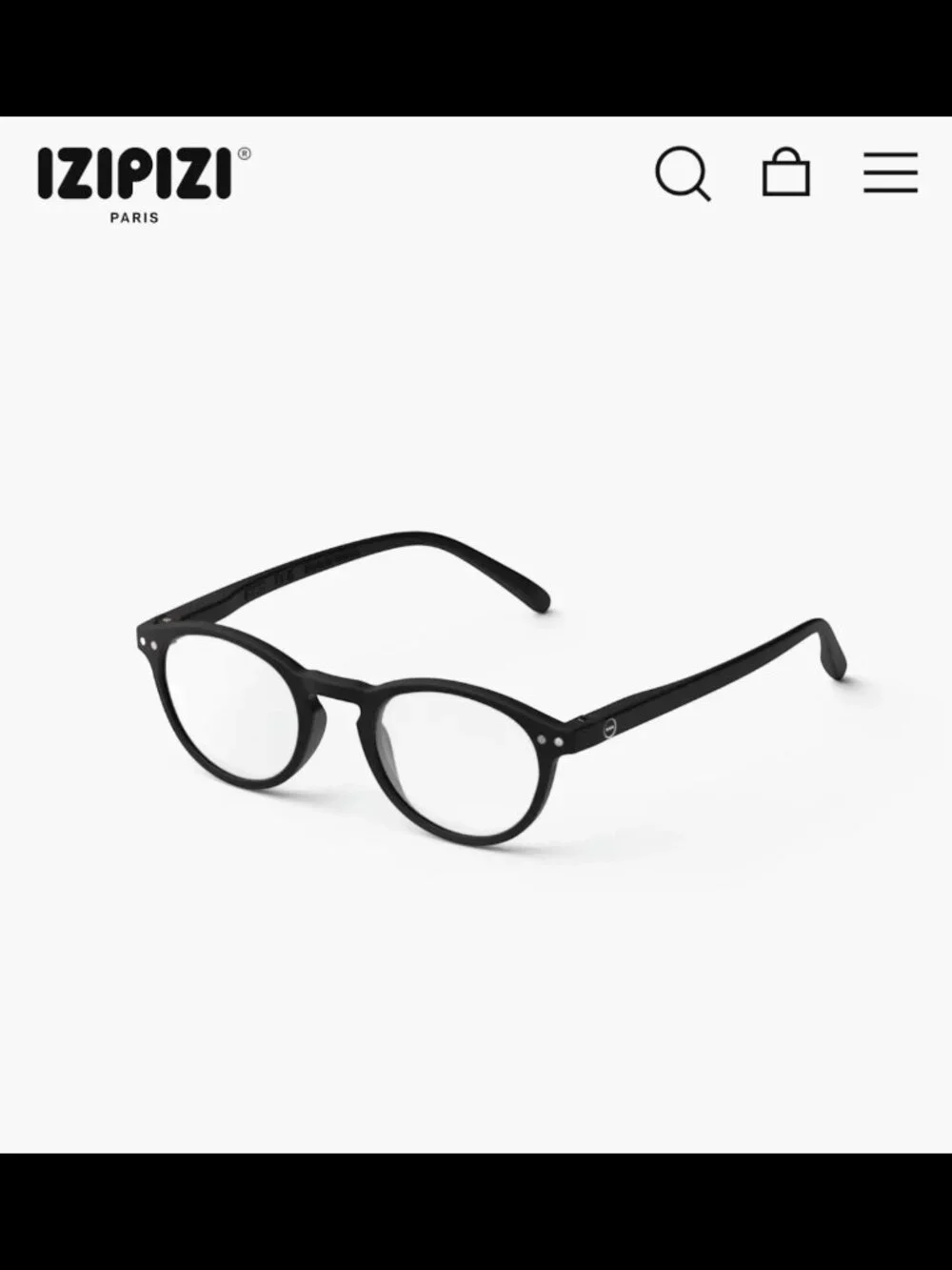 Izipizi Paris #A Black Reading Glasses +3.0